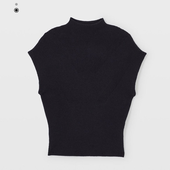 Club Monaco Boucle Mock Neck Sweater-black - Picture 3 of 3